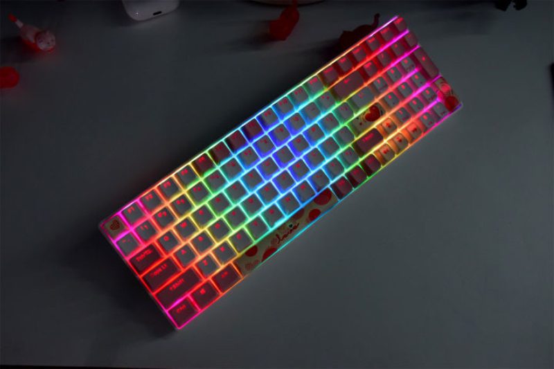 Dareu A100 “Love” keyboard Wireless bluetooth wired 3 modes RGB Backlight office game mechanical keyboard Valentine's day gift