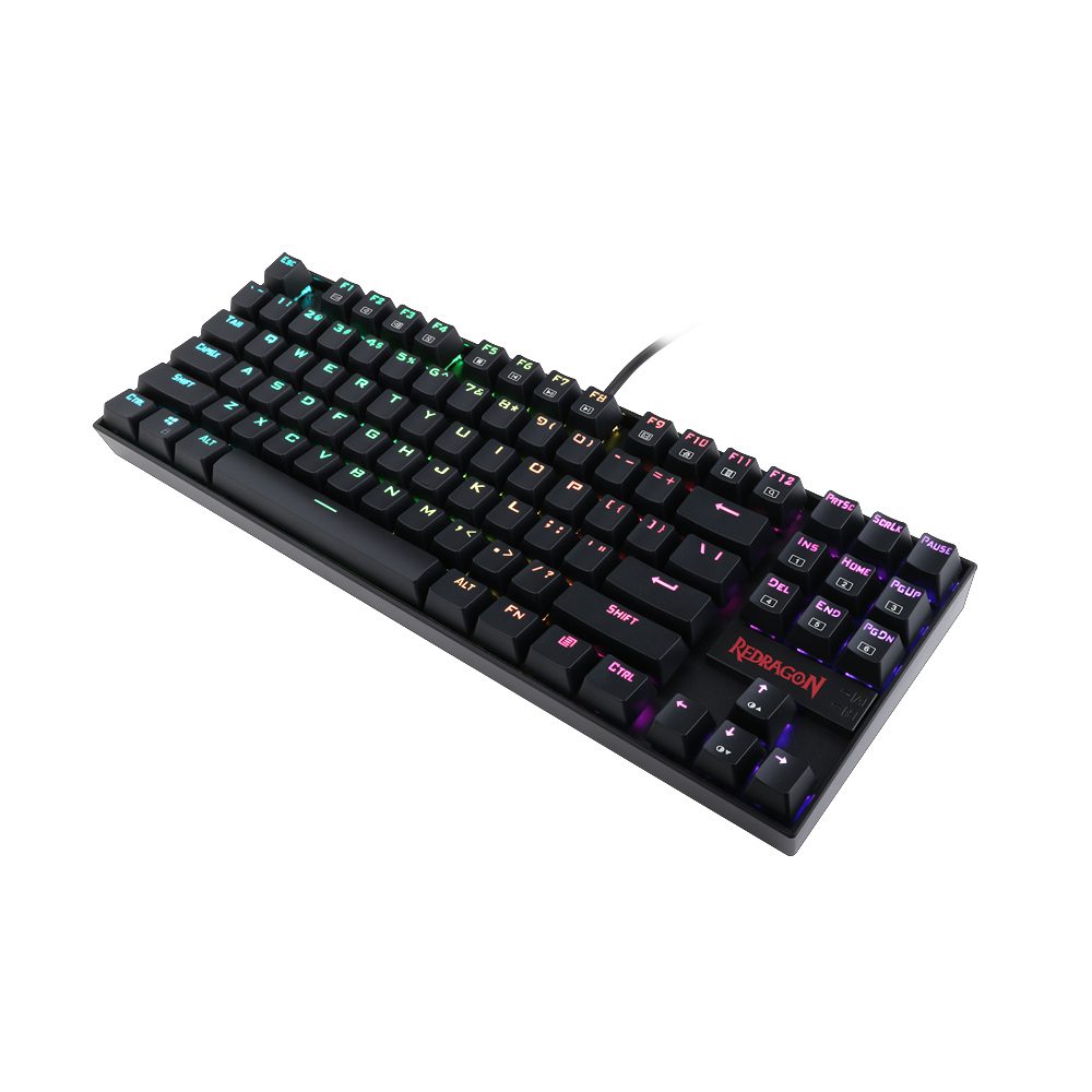 Redragon K552 Gaming Keyboard Mechanical 87 Key RGBLED Backlit Mechanical Computer illuminated Keyboard with Blue Switches