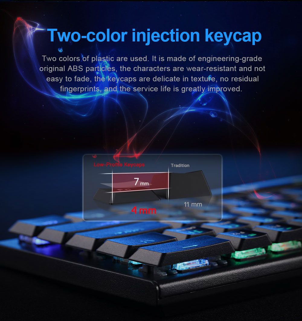 Redragon Horus K618 RGB support Bluetooth 5.0 wireless USB 2.4G 3 mode Mechanical Gaming Keyboard 104 Keys Compute PC