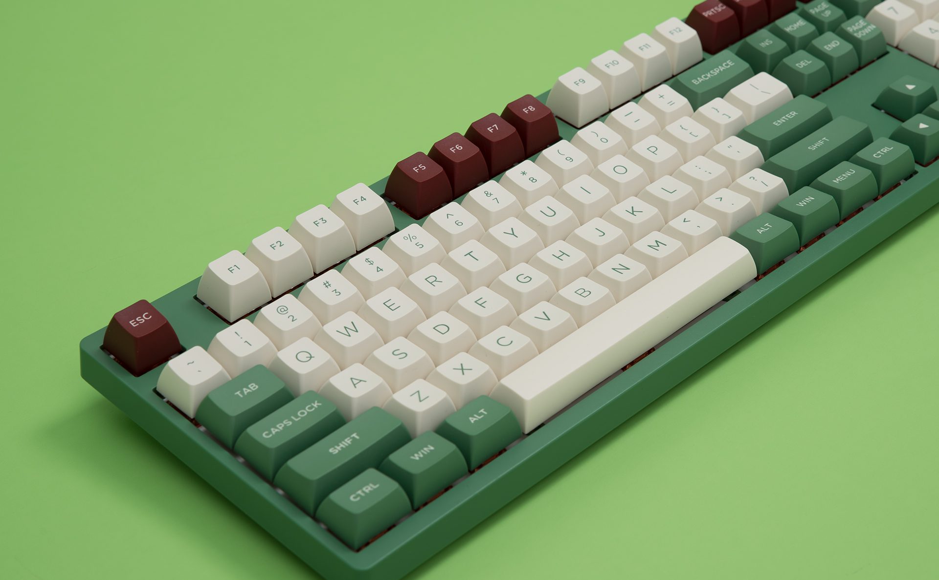 Akko 3108 V2 Matcha Red Bean Full-Size Mechanical Gaming Keyboard Wired 108-key with OSA Profile PBT Double-Shot Keycaps