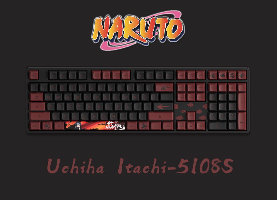 Akko 5108S Uchiha Itachi Full-Size Wired Hot-Swap Mechanical Gaming Keyboard RGB Backlit 108-key JDA PBT Dye-Sub Keycaps