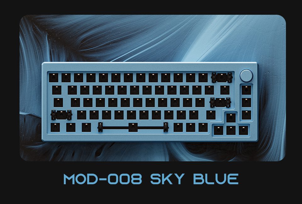 Akko MOD 008 RGB Hot-swappable Wired Mechanical Keyboard DIY Kit with Gasket Mount Structure
