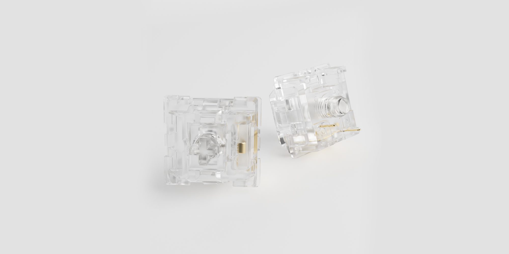 Akko CS Crystal Blue/Crystal Transparent Mechanical Keyboard Switches 3pins Plate-mounted Linear MX Switch 45 Pcs