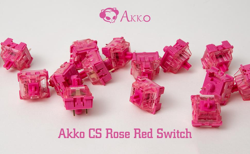 45 Pieces AKKO CS Switch Rose Red/Lavender Purple/Vintage White/Matcha Green/Ocean Blue/Radiant Red 3 Pin Switches DIY Original