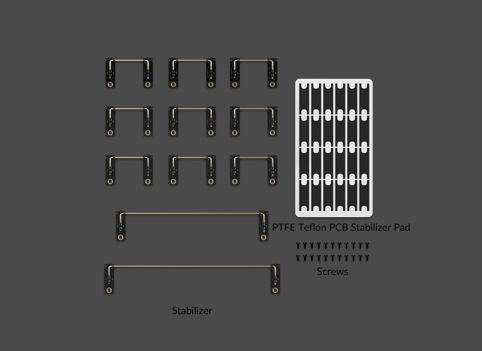 Akko PCB Screw-in Stabilizer Multi-color for Mechanical Gaming Keyboard DIY Customization Kit Barebone version Keyboard