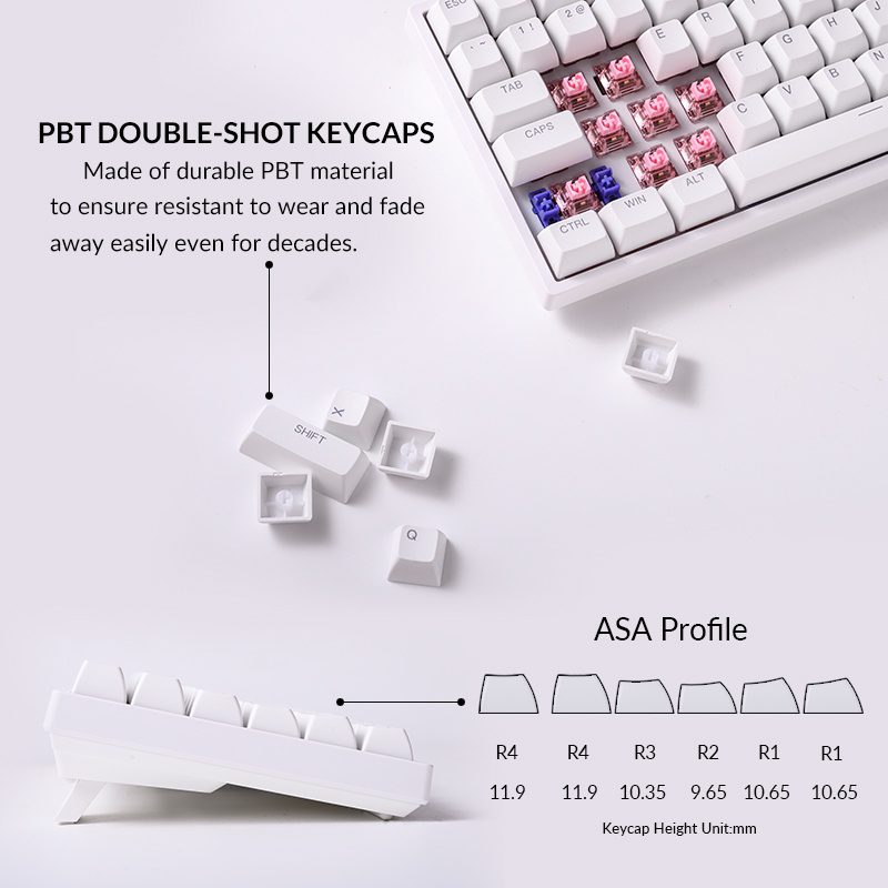 Akko 5075S/5087S/3084S/3068S RGB LED Hot-swap Mechanical Gaming Keyboard Shine-through Keycaps USB Wired with Knob for PC Laptop