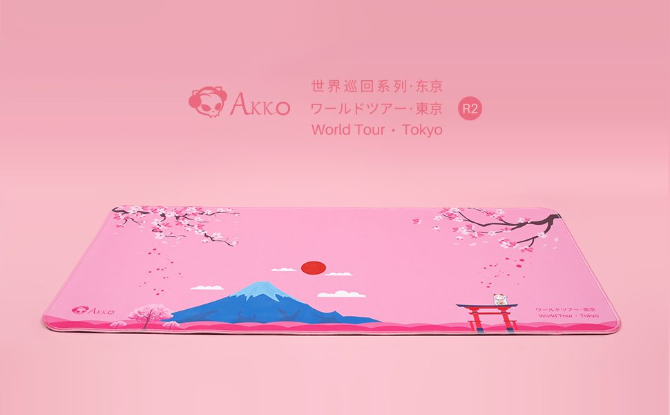 Akko World Tour Tokyo Non-Slip Gaming Mouse Pad Table Mat Office Desk Mousepad XXL Large Size 35.4 x 15.7 inch