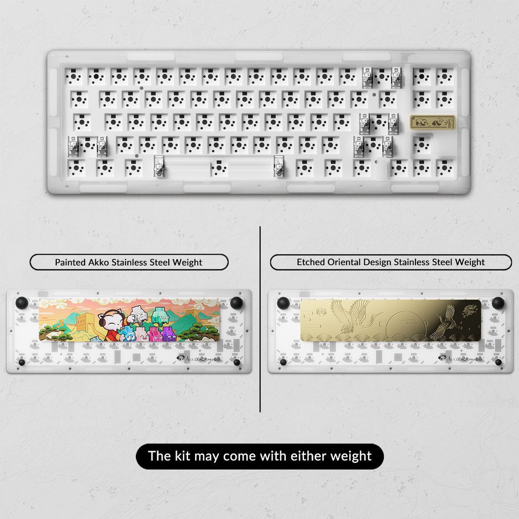 Akko ACR Pro Alice Plus 75 68 DIY Kit for Custom RGB Backlit Hotswap Mechanical Gaming  Keyboard 75% Gasket-mounted Modular