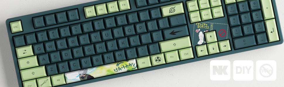 Akko 5108S Hatake Kakashi Full-Size Wired Hot-Swap Mechanical Gaming Keyboard RGB Backlit 108-key JDA PBT Dye-Sub Keycaps