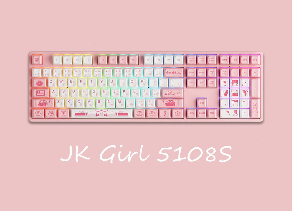 Akko 5108S JK Girl RGB Backlit Full-Size Mechanical Gaming Keyboard Wired 108-key with OSA Profile PBT Dye-Sub Keycaps