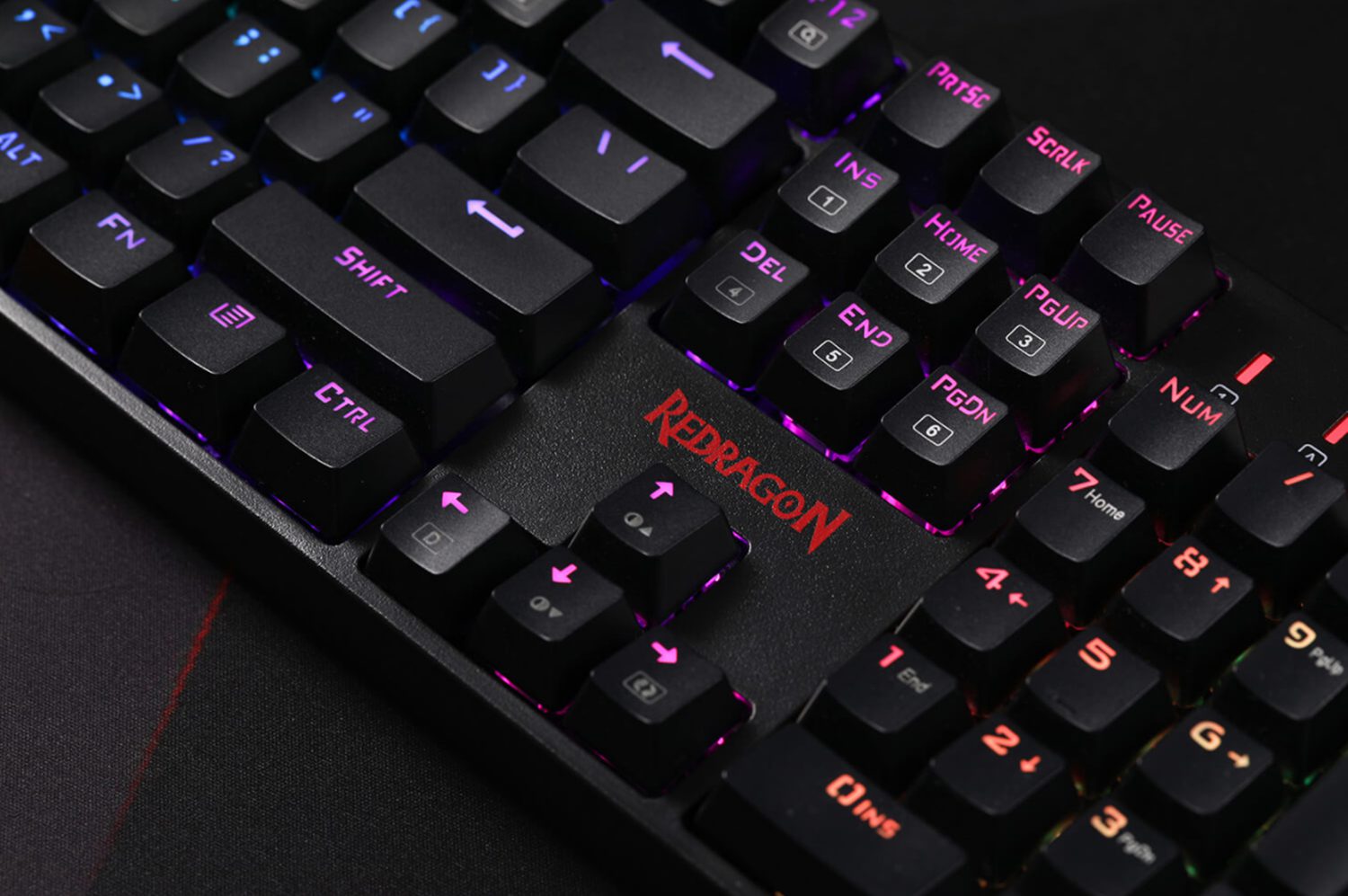Redragon K582 RGB Backlit Mechanical Keyboard USB Wired 104 Keys Red Switch Ergonomic Design Gaming Keyboard for PC Laptop Gamer