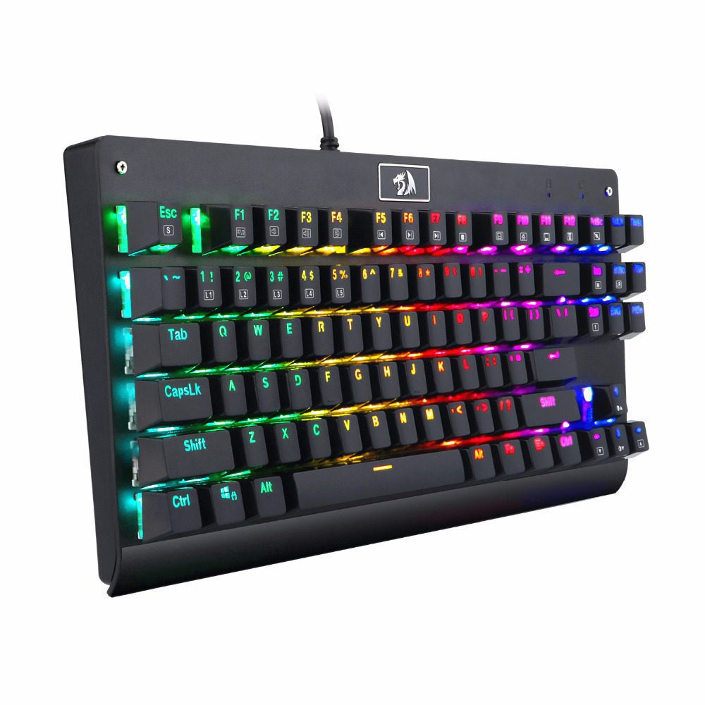 Redragon K568 RGB Dark Avengers Mech Keyboard 100% ghost proof 87 key blue switch black