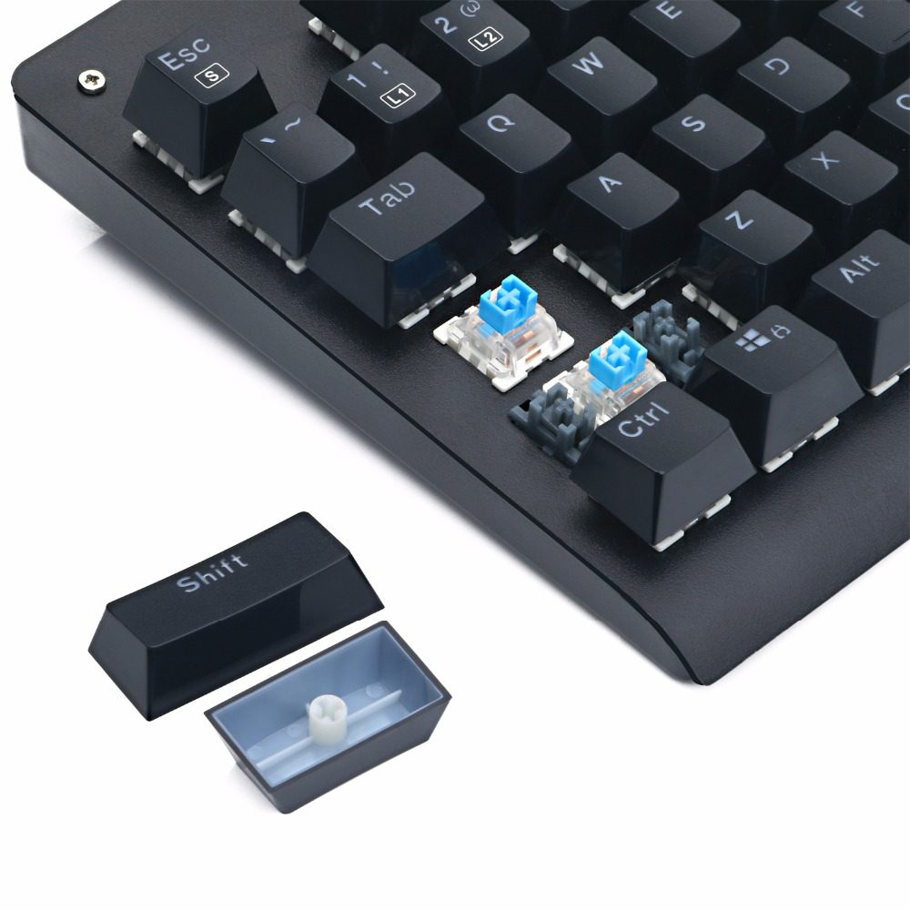 Redragon K568 RGB Dark Avengers Mech Keyboard 100% ghost proof 87 key blue switch black