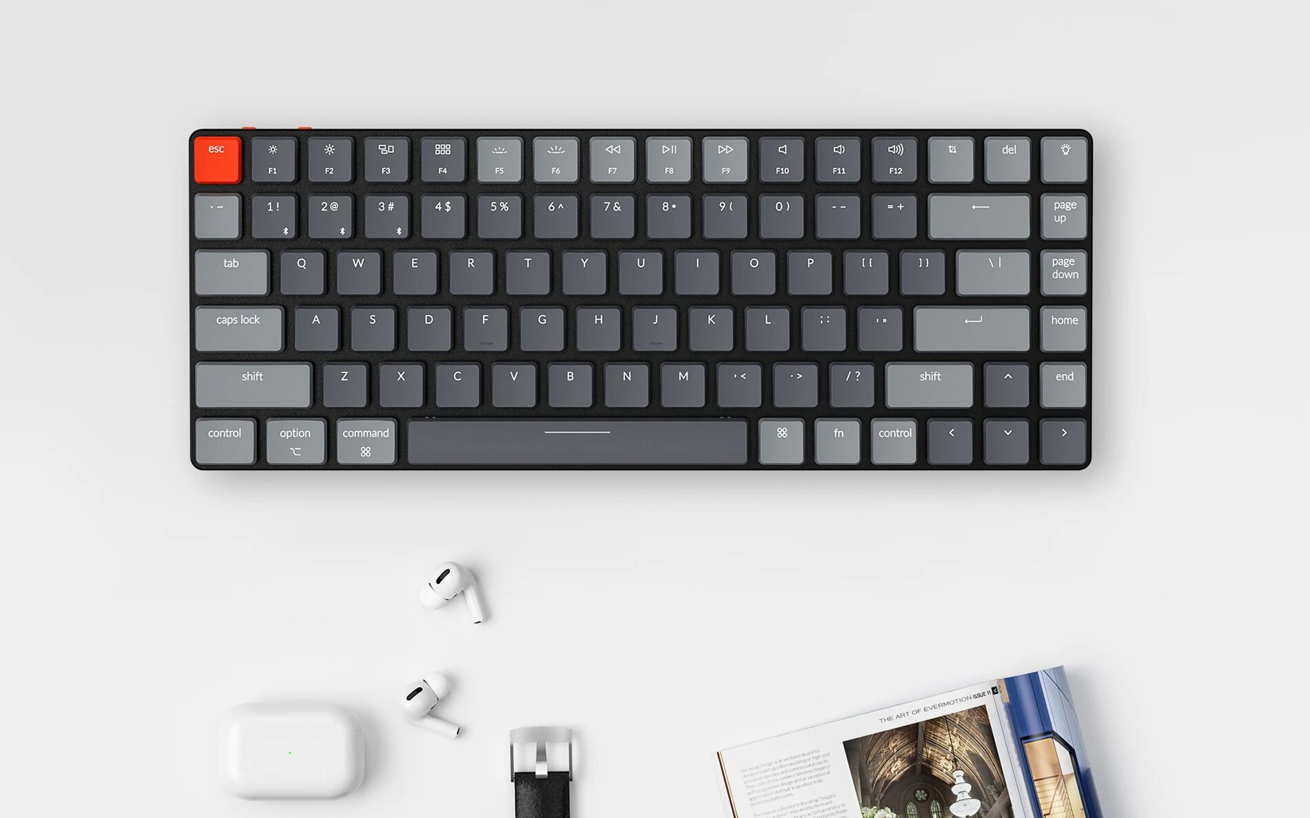 Keychron K3 K V2 Ultra-slim Wireless Mechanical Keyboard Low Profile Gateron Switch Non-Backlight for Mac Windows