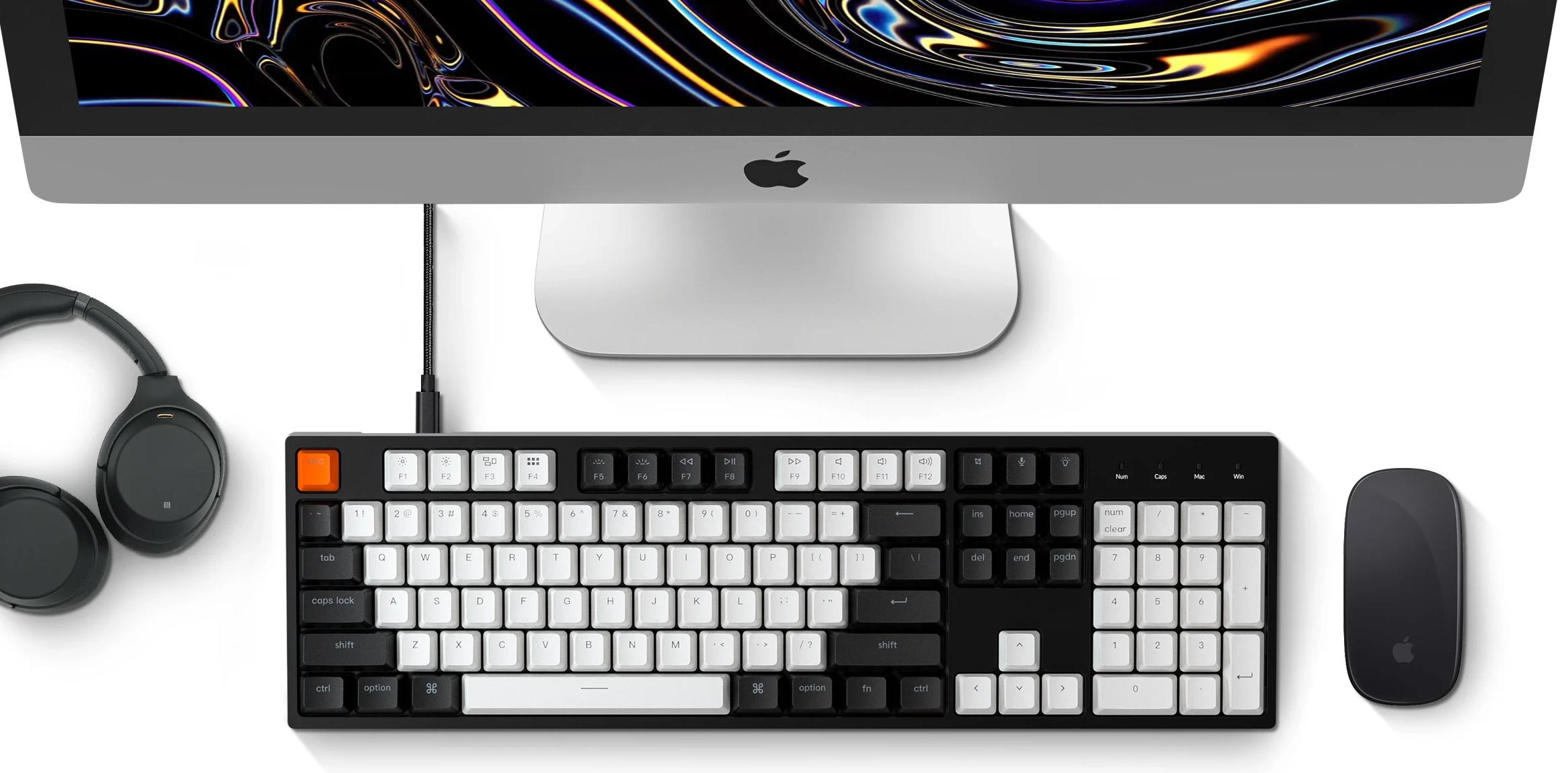 Keychron C2 A Wired Type-C Mechanical Keyboard White Backlight Gateron Switch for Mac Windows