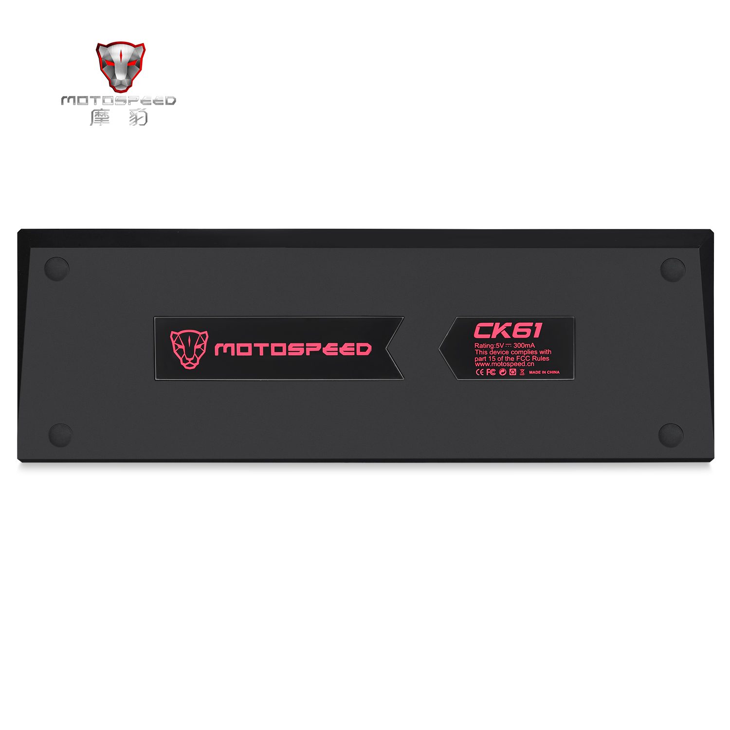 Motospeed CK61Gaming Mechanical Keyboard English Red Switch Blue Metal Wired LED Backlit RGB Anti-Ghosting for Gamer