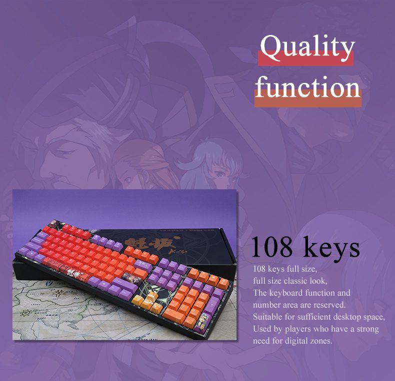 Varmilo Ma108 V2 Cribug Mechanical Keyboard 108 Key Sublimation Keycap Gaming Office Electrostatic Capacitor White Light