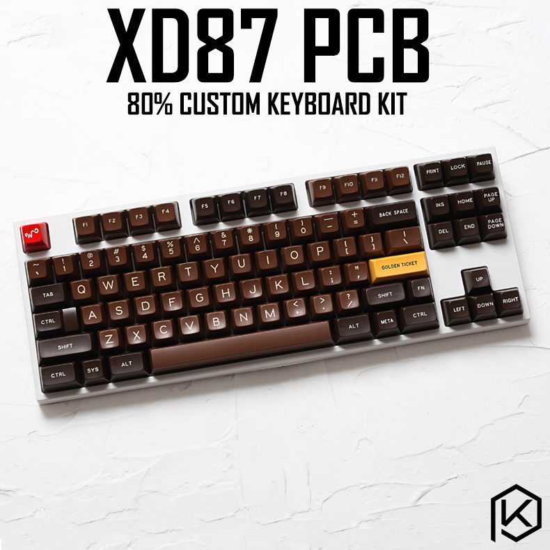 xd87 XD87 XD80 Custom Mechanical Keyboard Kit 80% Supports TKG-TOOLS Support Underglow RGB PCB programmed gh80 kle type c