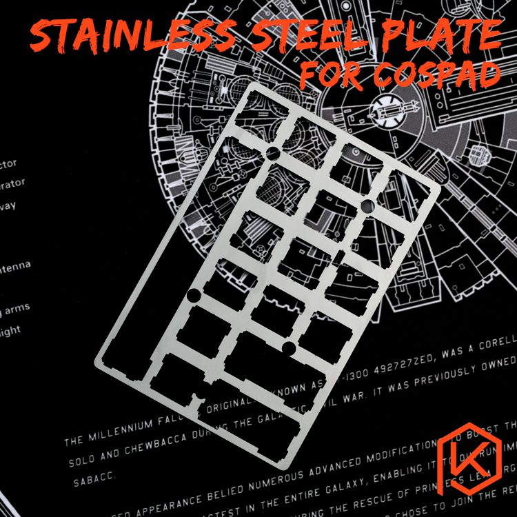 20% cospad XD24 Stainless steel Plate Mechanical Keyboard Plate support PAD GHPAD Numpad