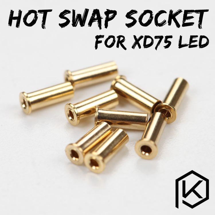 xd75re xd75 Gold-Plated hot swap socket for 3mm leds 234 leds Custom Mechanical Keyboard 75 keys  gh60 kle planck hot-swappable