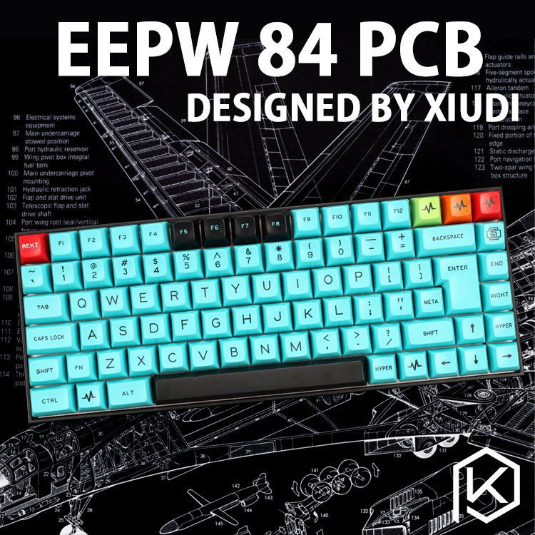xd84 eepw84 plastic case black white case  for xd84 70% eepw84 pcb and plate