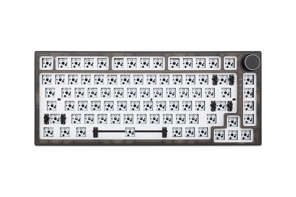 Feker IK75 Pro 3 Mode Wireless 75% Gasket Mechanical Keyboard kit Black Blue hot swappable lighting effects RGB led 2.4G BT