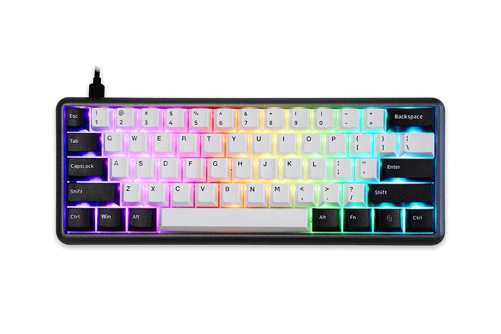 DOPOKEY 61 Mechanical Keyboard Kit 61 key 60% PCB CNC CASE hot swappable switch lighting effects with RGB switch led type c