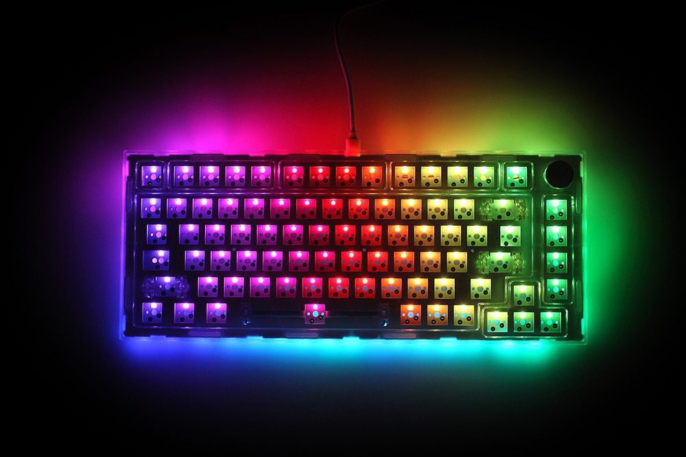 NextTime X75 75% Gasket Mechanical Keyboard kit PCB Hot Swappable Switch Lighting effects RGB switch led type c Next Time 75