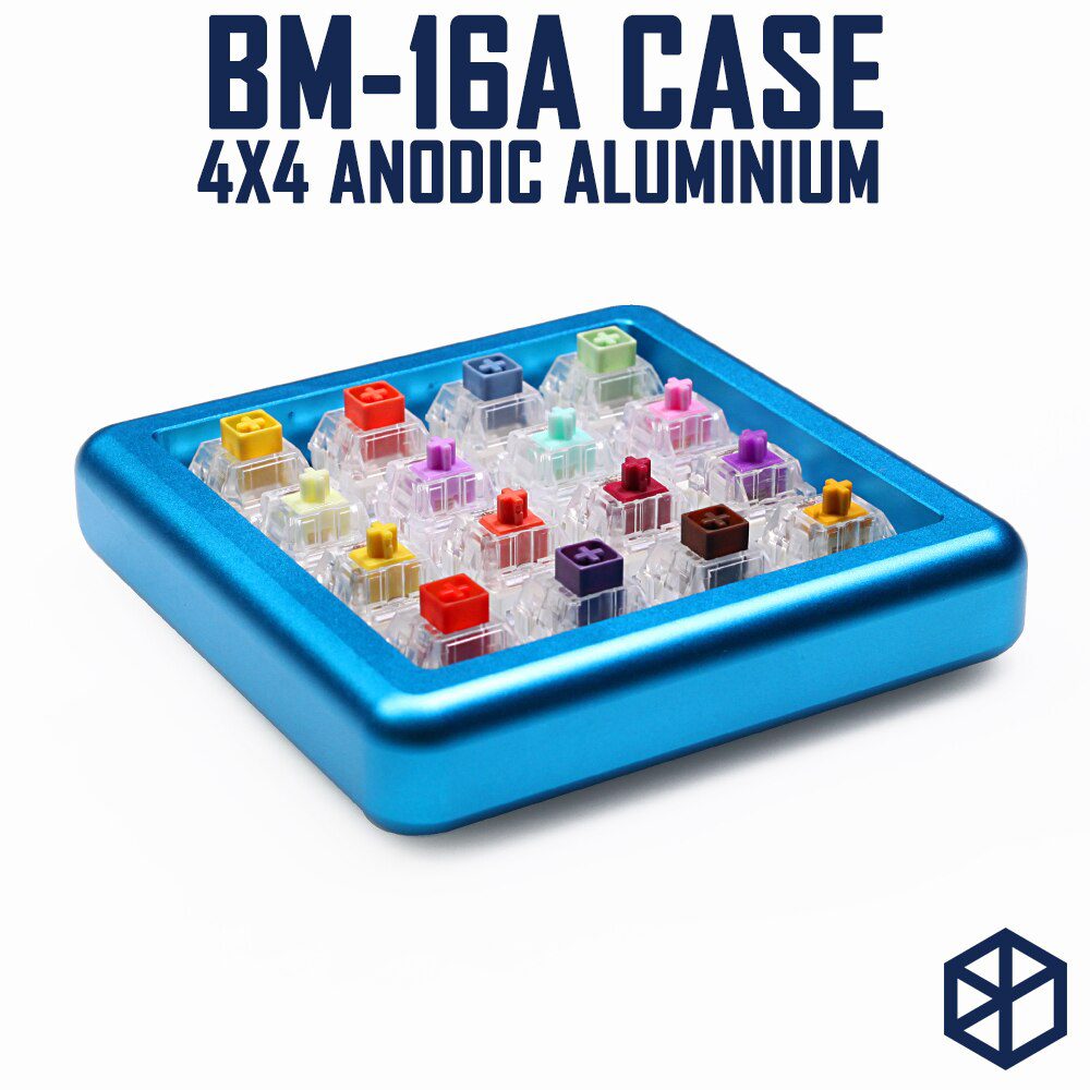 Anodized Aluminium cubic case for bm16a bm 16 bm16 keyboard acrylic panels stalinite diffuser can support Rotary brace supporter