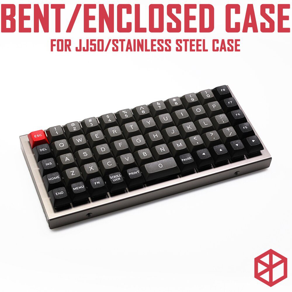 Anodized Aluminium case for jj50 50% custom keyboard acrylic panels acrylic diffuser jj40 Rotary brace supporter for preonic