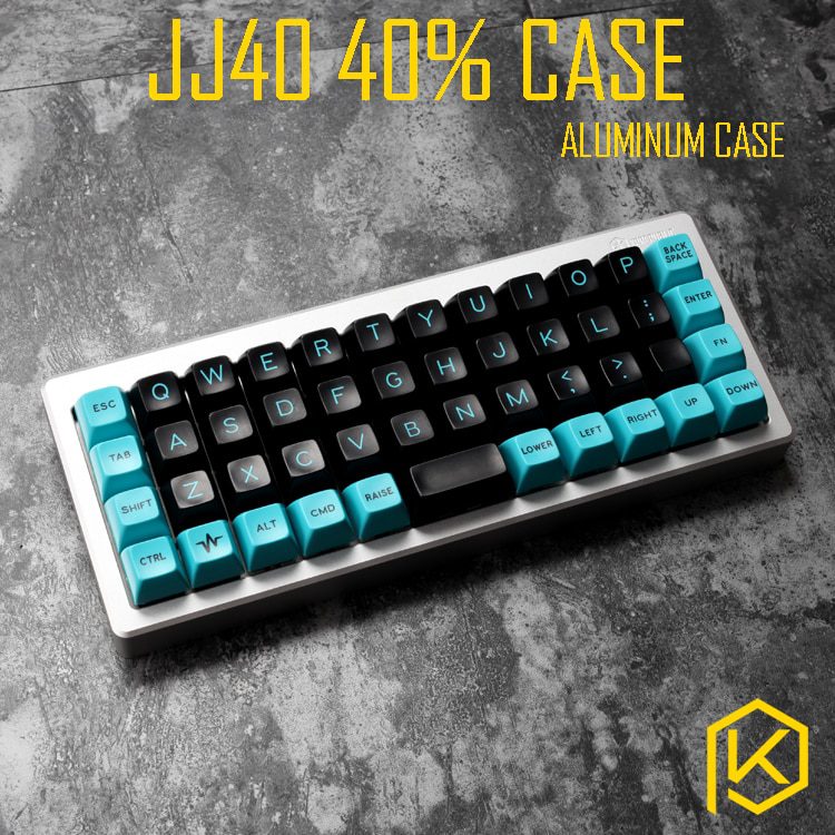 Anodized Aluminium case for jj40 40% custom keyboard acrylic panels acrylic diffuser jj40 Rotary brace supporter for planck