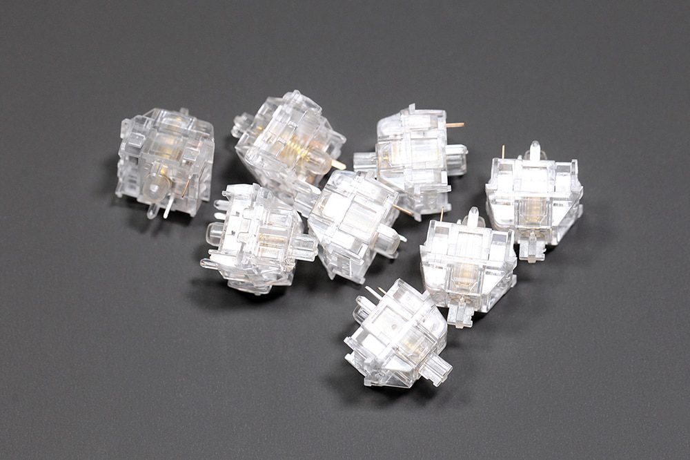 Kailh Clione Limacina Switch RGB SMD Linear Tactile 58g Switches For Mechanical keyboard mx stem 5pin Transparent Gold Plated