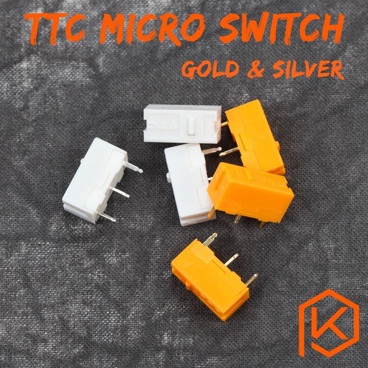 5pcs/lot Free shiping ttc Micro Switch Microswitch orange gold silver white Mouse Microswitch 3000w life 30 Million Time
