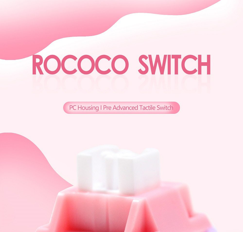 ROCOCO Switch Pre Advanced Tactile 45g 5pin SMD RGB mx stem switch for mechanical keyboard Gold Plated Spring POM PC