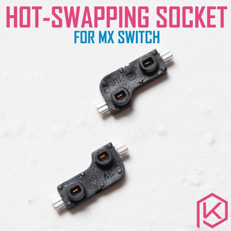 Kailh hot swapping pcb sockets for mx cherry gateron outemu kailh switches for xd75 series smd socket 1pcs
