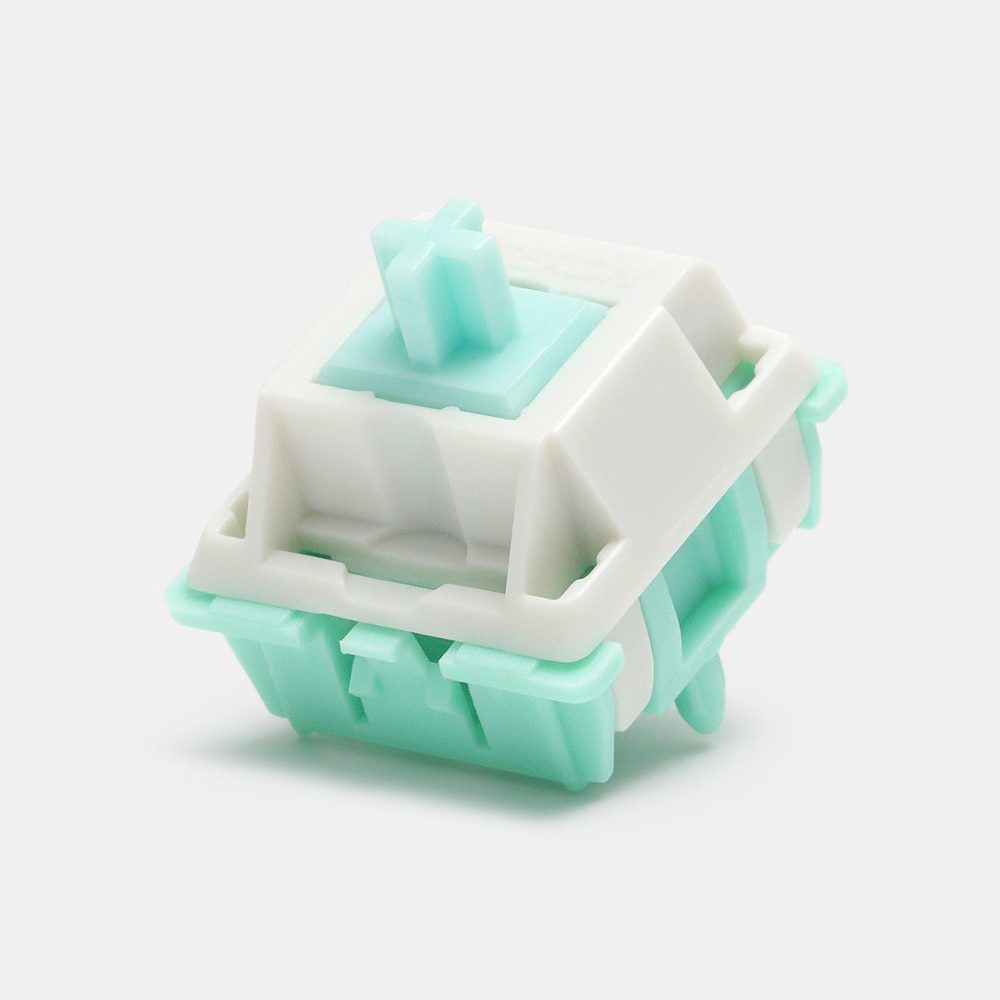 Gateron Aqua Zilent V2 Switch Tactile 62g 67g 5pin SMD RGB mx stem switch for mechanical keyboard Cyan Blue Colorway