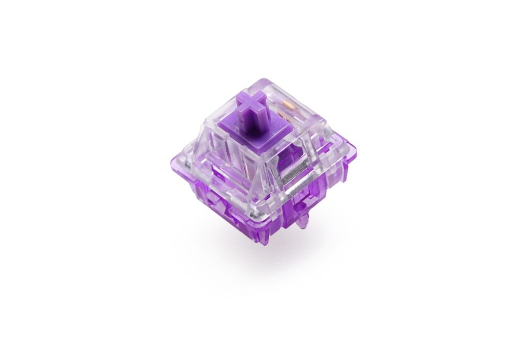 EVERGLIDE SWITCH Crystal purple mx stem with purple mx stem For Mechanical keyboard 5pin 45g tactile similar to holy panda