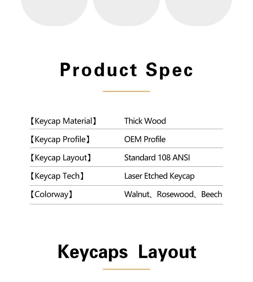 KPREPUBLIC LOOP 104 Wooden Keycaps Wood Keycap Walnut Rosewood Beech for GH60 Poker 60 87 tkl 104 ansi 108 XD87 BM80