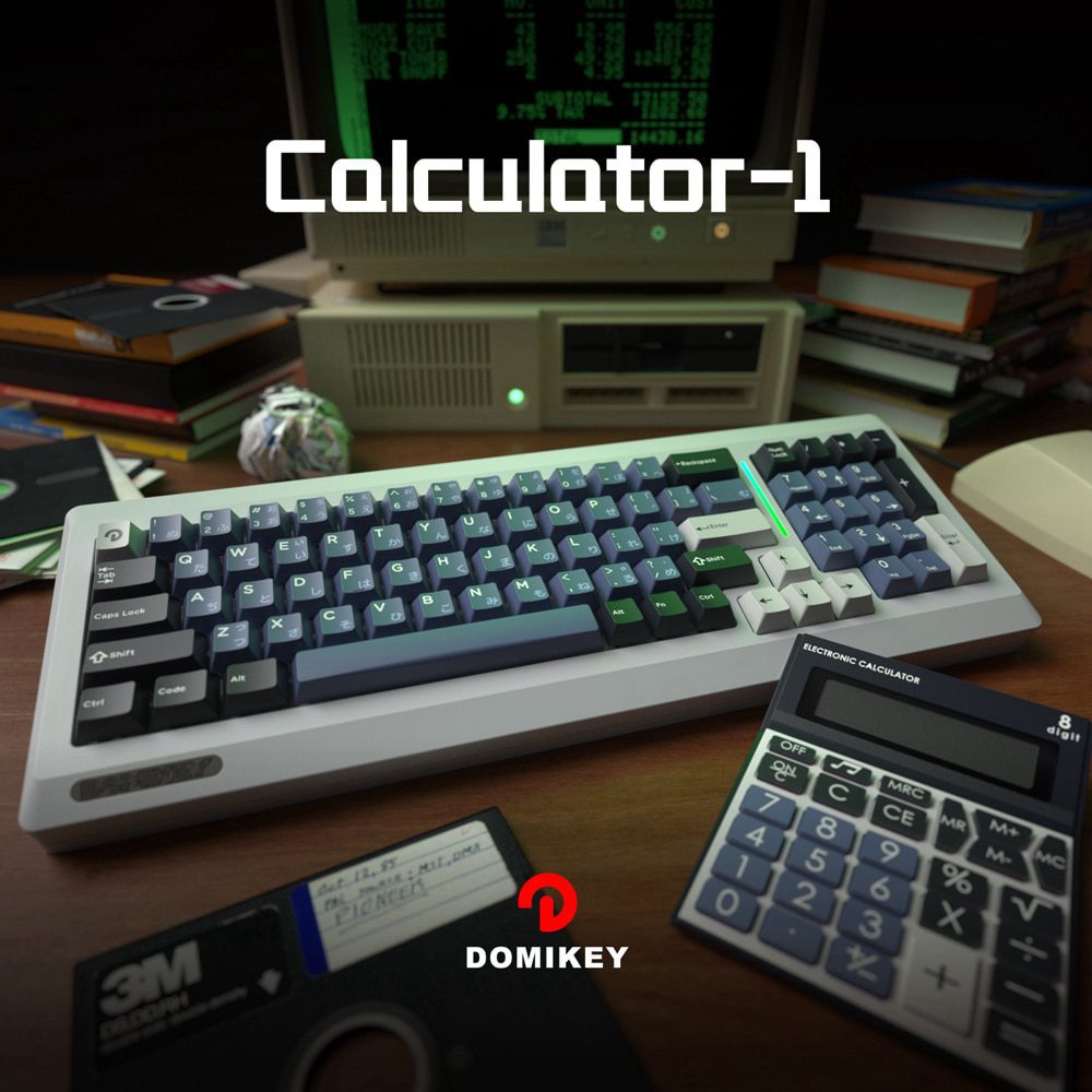 Domikey Calculator  All in One Cherry Profile abs doubleshot keycap for mx keyboard poker 87 104 xd64 xd68 BM60 BM65 BM68