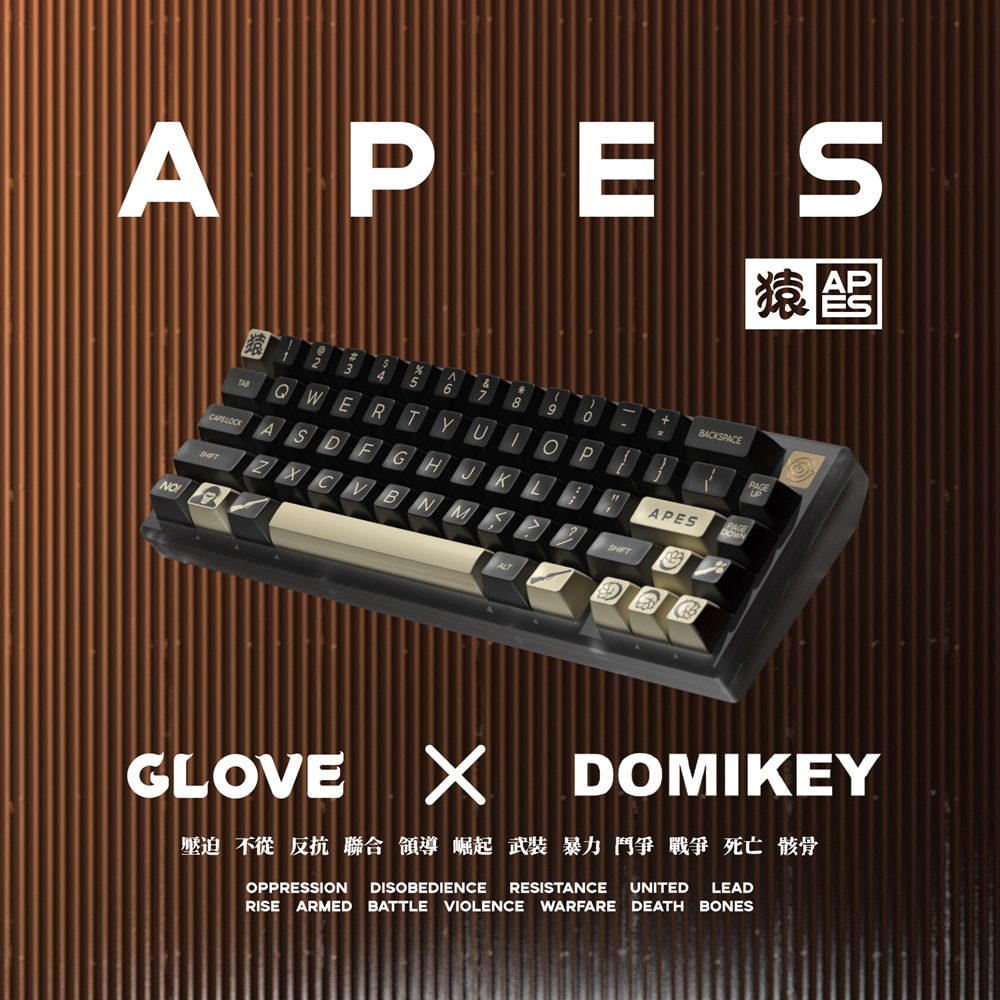 Domikey SA abs doubleshot keycap Apes Time All In One for mx stem keyboard poker 87 104 BM60 BM65 BM68 gh60 xd64 xd68 xd87
