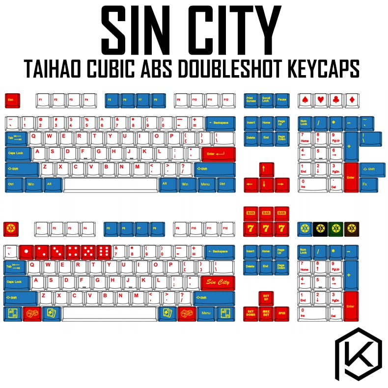 taihao Rubber Gaming Keycap Set Rubberized Doubleshot Keycaps Cherry MX OEM Profile shine-through Set of 8 magenta light blue