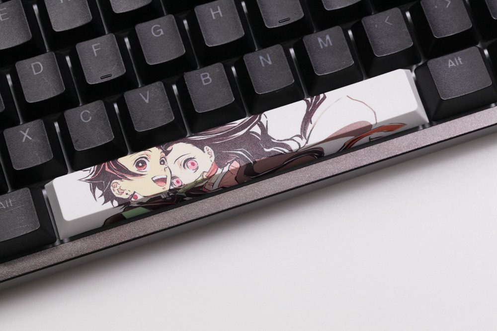 Allover dye subbed Keycap Novelty 6.25u spacebar pbt for custom mechanical keyboard Demon Slayer Kamado Tanjirou Nezuko