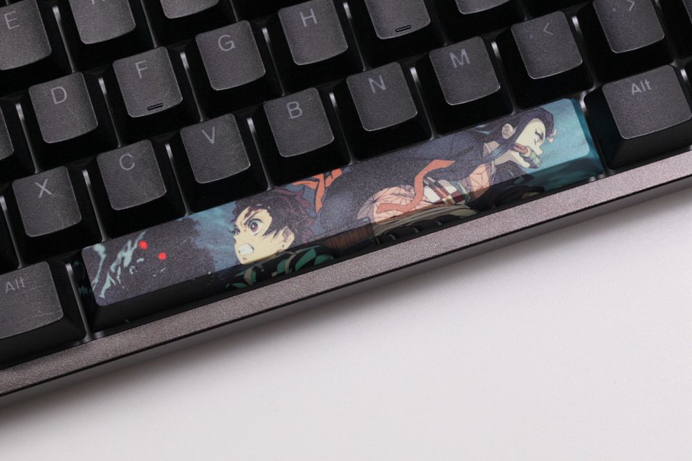 Allover dye subbed Keycap Novelty 6.25u spacebar pbt for custom mechanical keyboard Demon Slayer Kamado Tanjirou Nezuko