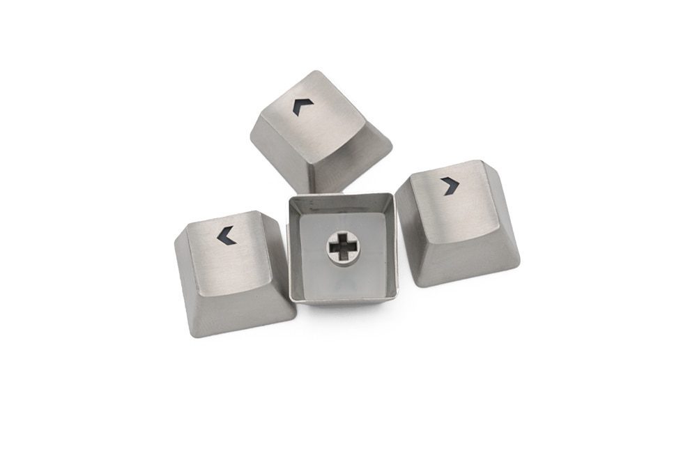 teamwolf stainless steel MX Keycap silver color metal keycap for mechanical keyboard gaming key arrow key light through back lit