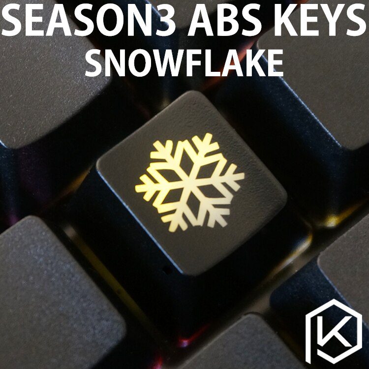 Novelty Shine Through Keycaps ABS Etched, light,Shine-Through snowflake red black oem profile red black