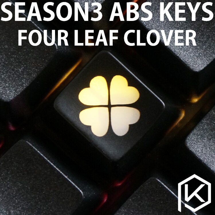 Novelty Shine Through Keycaps ABS Etched, light,Shine-Throughlucky clover question box mushroom oem profile red black