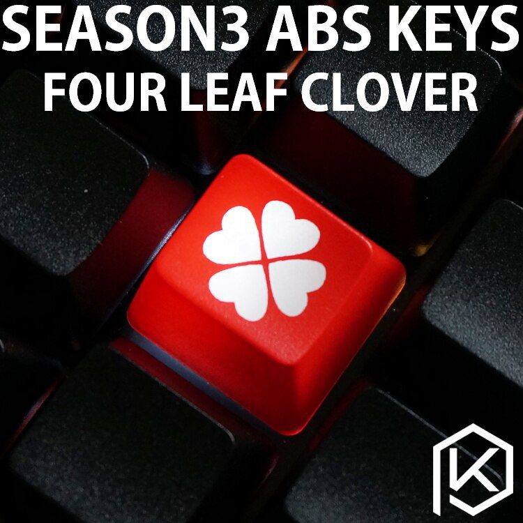 Novelty Shine Through Keycaps ABS Etched, light,Shine-Throughlucky clover question box mushroom oem profile red black
