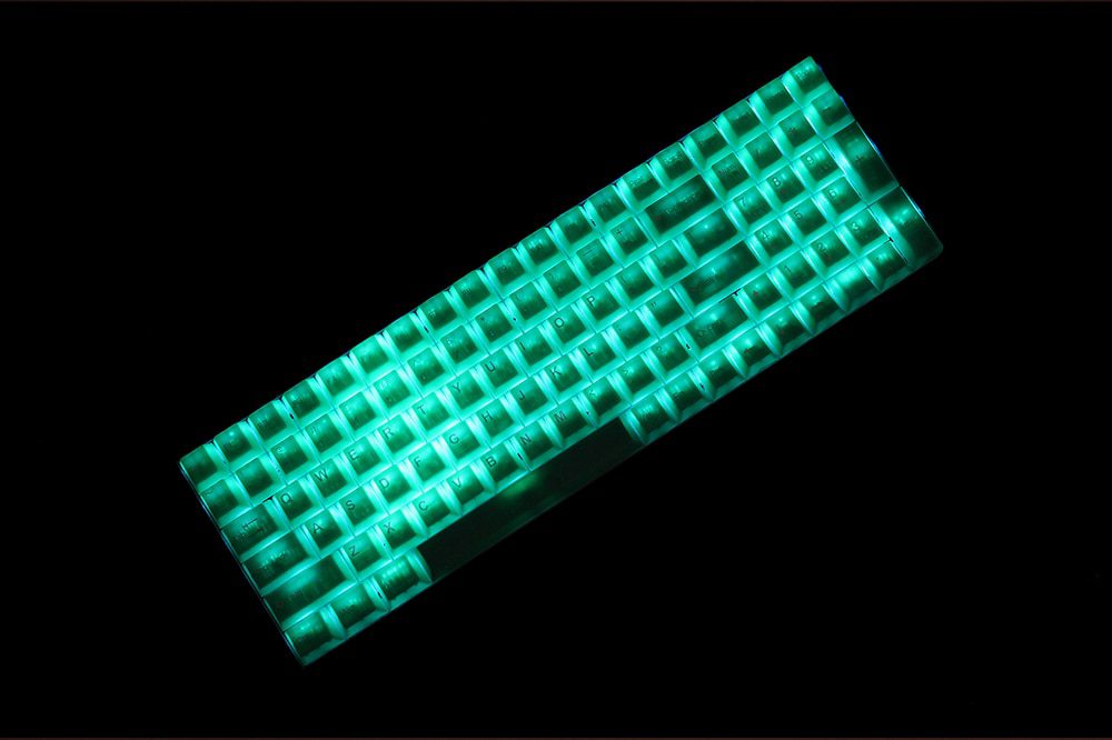 Taihao Haunted Jelly Jade ABS Doubleshot Keycap Translucent Cubic for mechanical keyboard color of Green Colorway