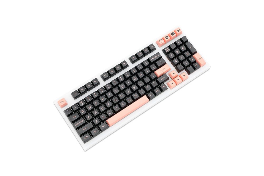 WM OSA Profile Black Pink PBT doubleshot keycap for mx stem keyboard all in One 60 87 104 tkl ansi bm60 bm65 bm68 xd64 xd68