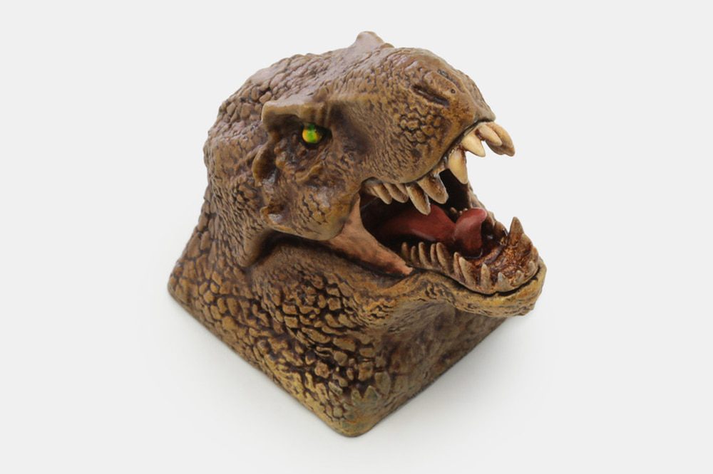 Memeda handcraft Age of Dinosaur Resin artisan keycaps for mx stem mechanical keyboards Tyrannosaurus  Triceratops